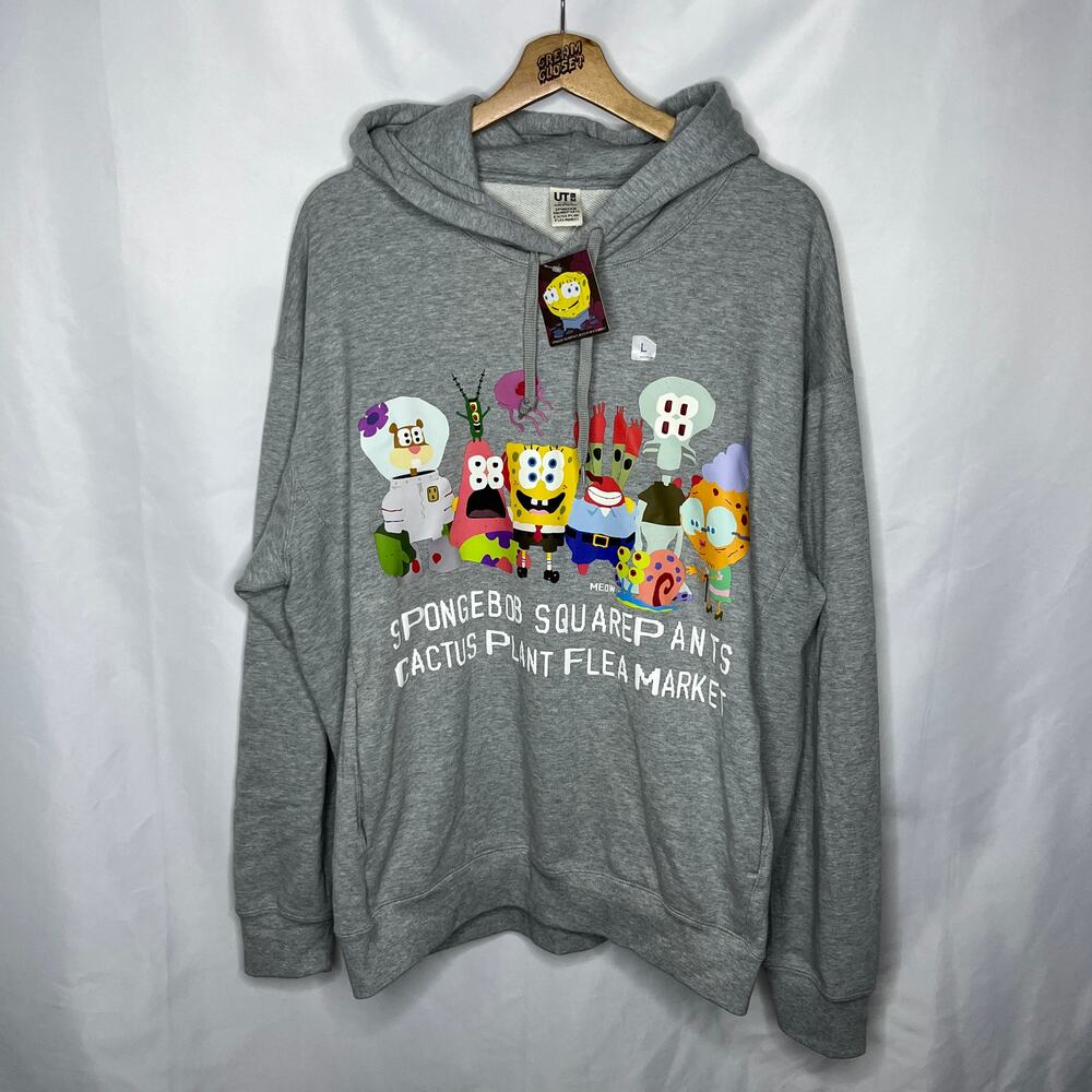 Cactus Plant Flea Market CPFM Spongebob Squarepants Uniqlo Cast Hoodie L
